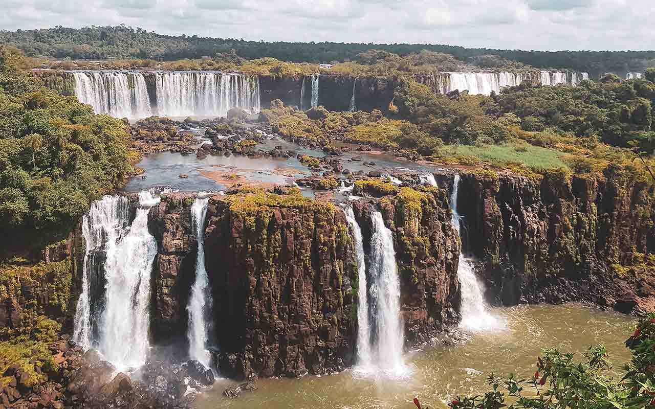 Iguazu Falls is the largest waterfall system in the world