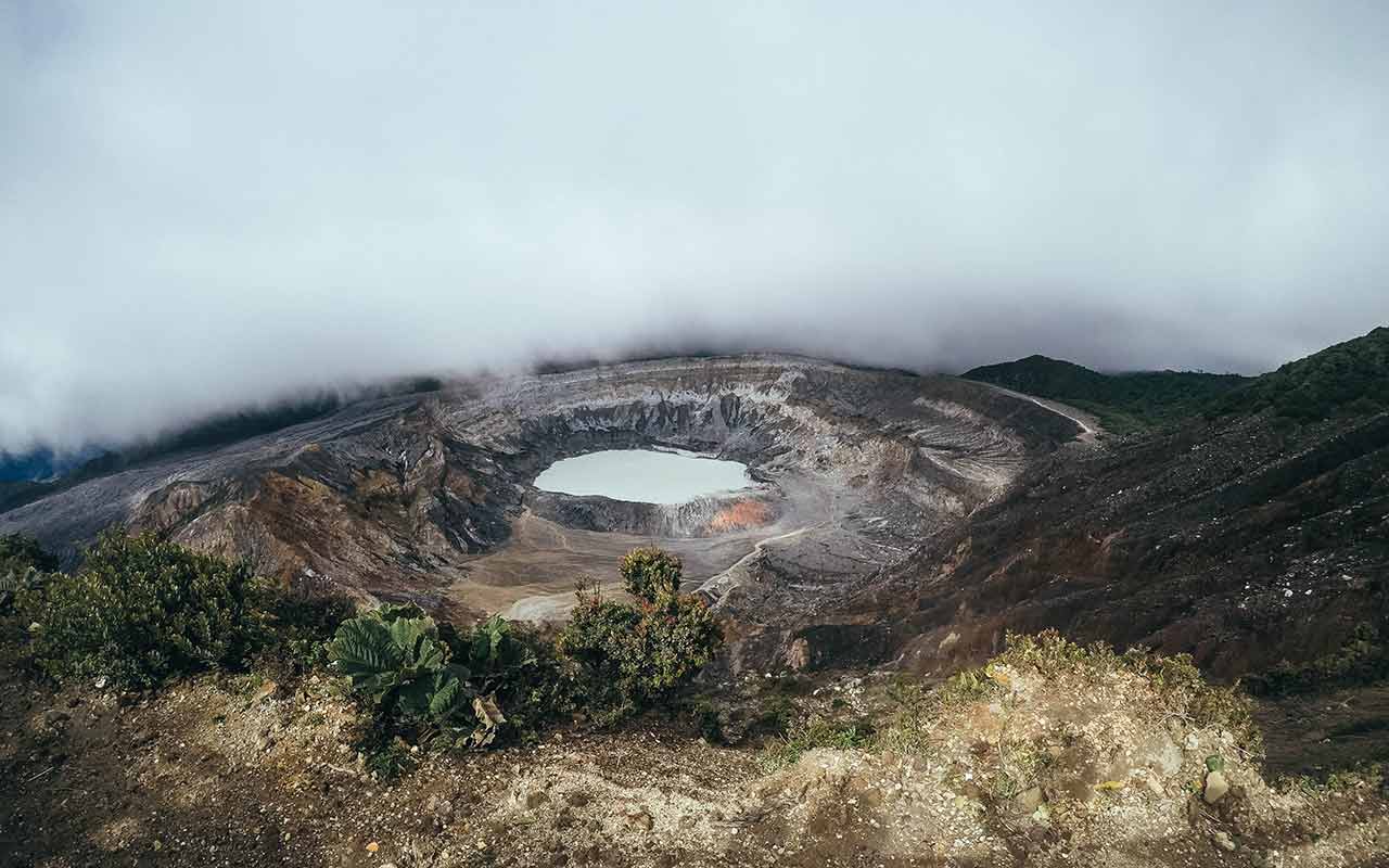 The crater of Poás Volcano  
