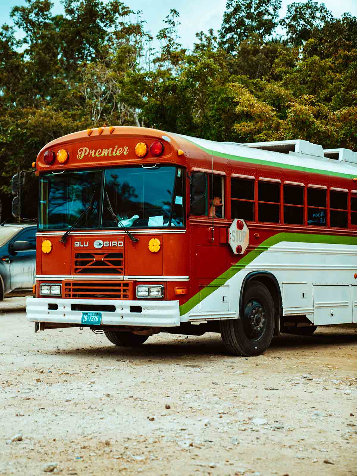 A local bus in Belize